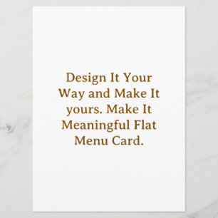 Create Your Personalise 6.5" x 8.75" Menus Cards