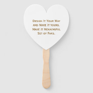 Create Your Personalise 6" x 6" Heart Hand Fan