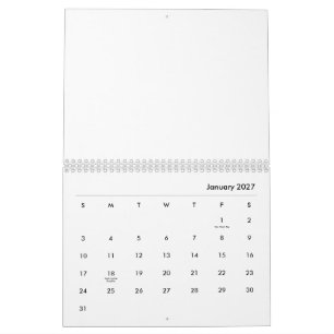 Create Your Personalise 8.5" L x 11" W Calendar