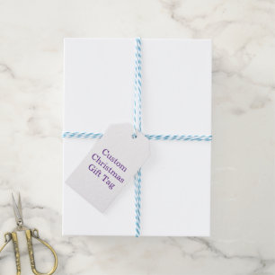 Create your personalise Blue and White Twine Gift Tags