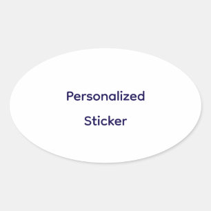 Create Your Personalise Oval Sticker
