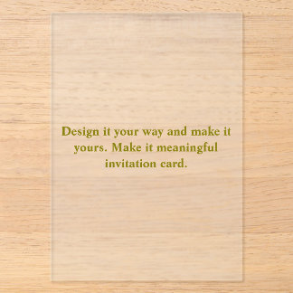 Create Your Personalise Rectangle 5" x 7" Frosted Acrylic Invitations