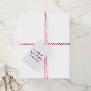 Create your personalise Red and White Twine Gift Tags