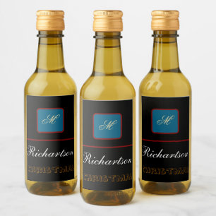 create your personalise simple christmas wine label