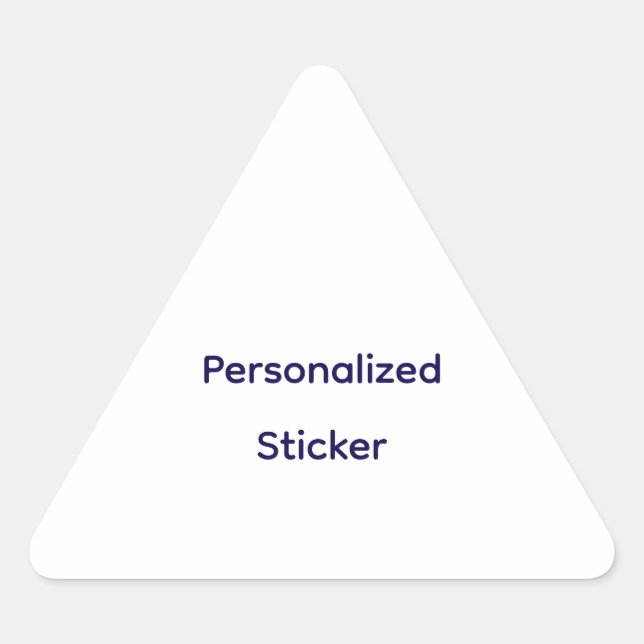 Create Your Personalise  Triangle Sticker (Front)