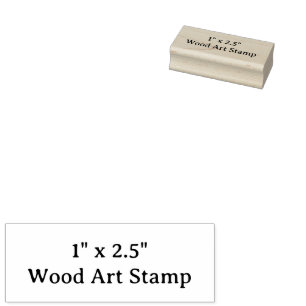 Create Your Personalised 1" x 2.5" Rubber Stamp