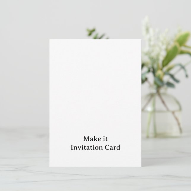 Create Your Personalised 4.5" x 6.25" Squared Invitation (Standing Front)