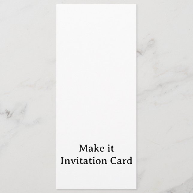 Create Your Personalised 4" x 9.25" Squared Invitation (Front)