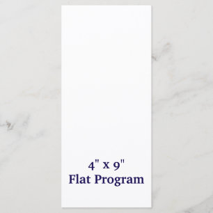 Create Your Personalised 4" x 9" Flat Program