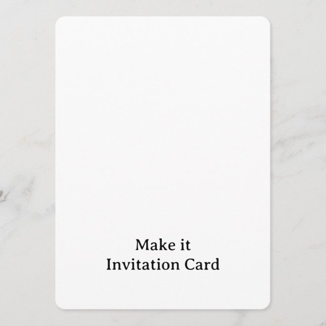 Create Your Personalised 5.5" x 7.5" Rounded  Invitation (Front)
