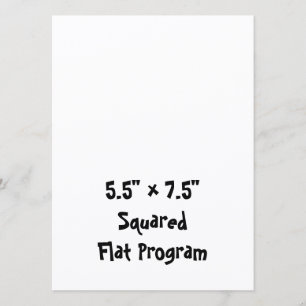 Create Your Personalised 5.5" x 7.5" Squared Flat Program