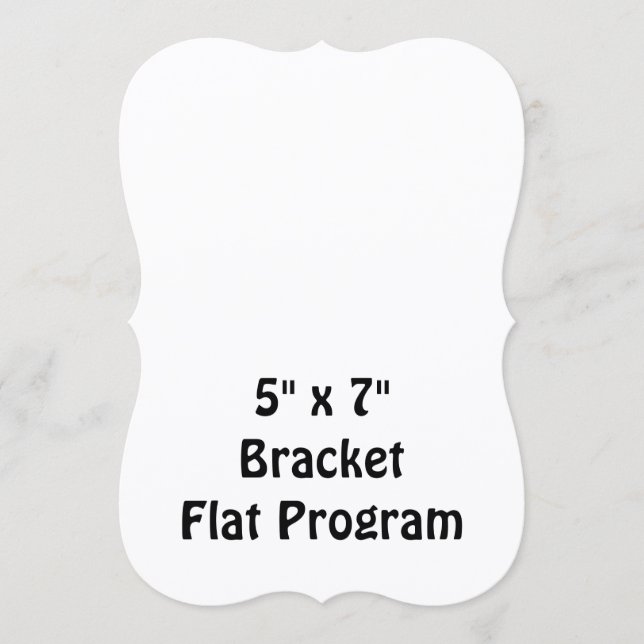 Create Your Personalised 5" x 7" Bracket Flat Program (Front)