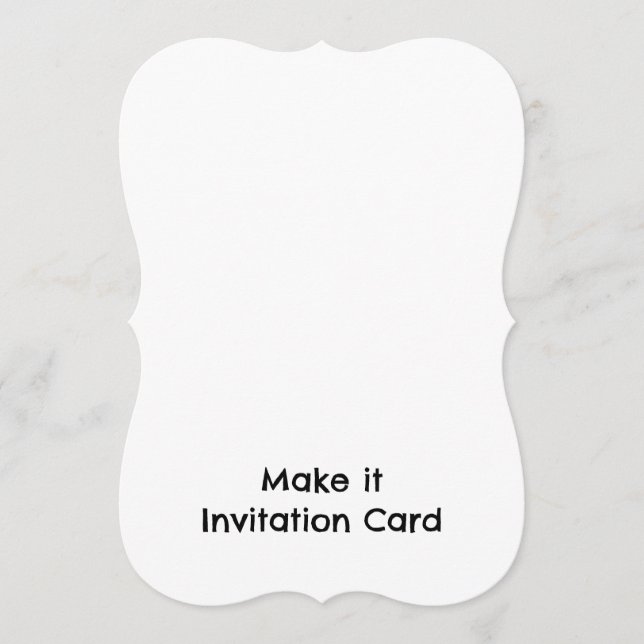 Create Your Personalised 5" x 7" Bracket  Invitation (Front)
