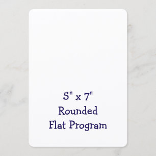 Create Your Personalised 5" x 7" Rounded Flat Program