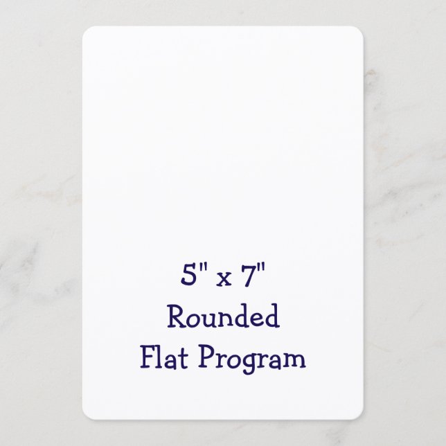 Create Your Personalised 5" x 7" Rounded Flat Program (Front)