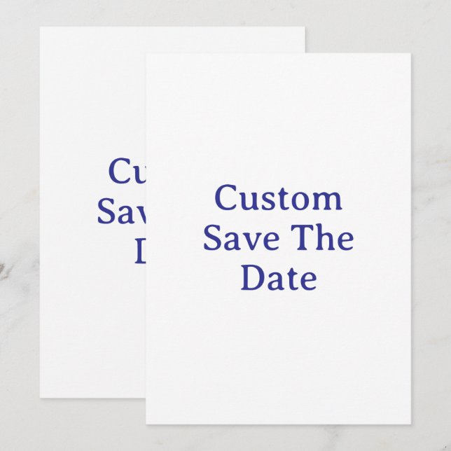 Create Your Personalised 5" x 7" Save The Date (Front/Back)