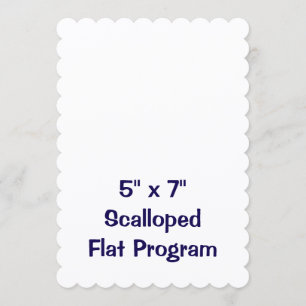 Create Your Personalised 5" x 7" Scalloped Flat Program