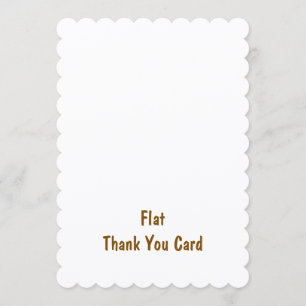 Create Your Personalised 5" x 7" Scalloped Flat Thank You Card