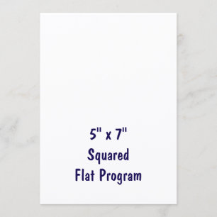 Create Your Personalised 5" x 7" Squared Flat Program