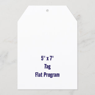 Create Your Personalised 5" x 7" Tag Flat Program