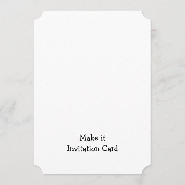 Create Your Personalised 5" x 7" Ticket  Invitation (Front)