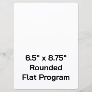 Create Your Personalised 6.5" x 8.75" Rounded Flat Program