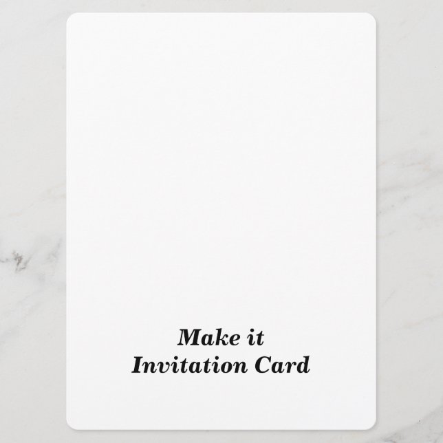 Create Your Personalised 6.5" x 8.75" Rounded  Invitation (Front)