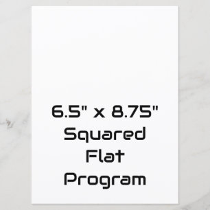 Create Your Personalised 6.5" x 8.75" Squared Flat Program