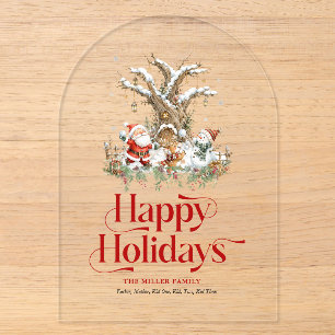 Create Your Personalised Christmas Greeting Card Acrylic Invitations