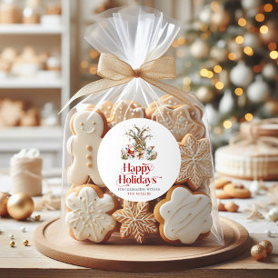 Create Your Personalised Christmas Party Supplies Classic Round Sticker