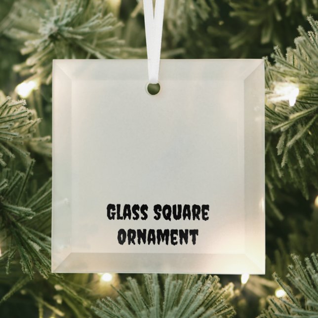 Create Your Personalised Glass Square Ornament (Insitu)