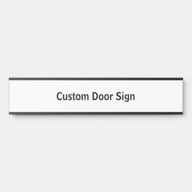 Create Your Personalised Long Black Door Sign (Front)