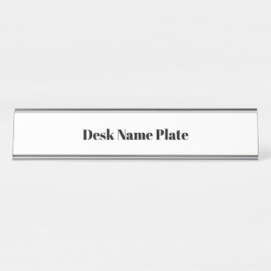 Create Your Personalised Long Silver Desk Name Plate