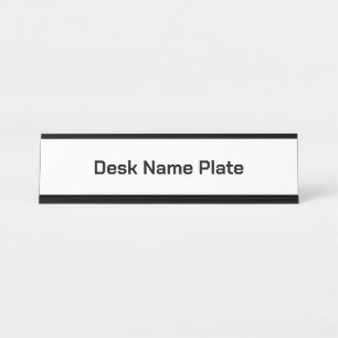 Create Your Personalised Standard Black Desk Name Plate
