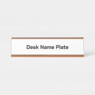 Create Your Personalised Standard Rose Gold Desk Name Plate