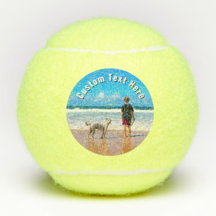 Create Your Pet Photo Dog Tennis Balls Custom Text