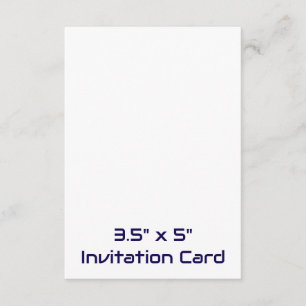 Create Your Professional 3.5" x 5" Squared Invitation