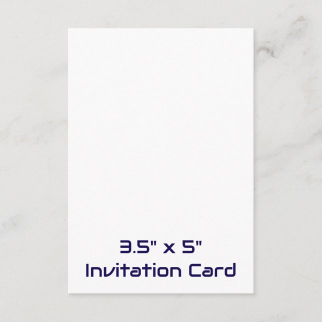 Create Your Professional 3.5" x 5" Squared Invitation (Front)