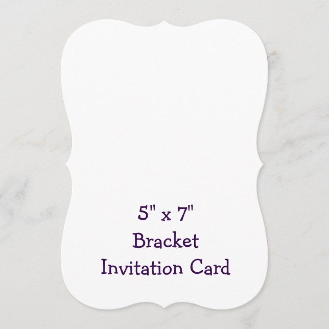 Create Your Professional 5" x 7" Bracket Invitation (Front)