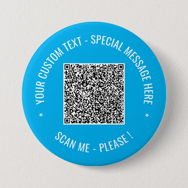 Create Your QR Code Custom Text Button Template (Front)