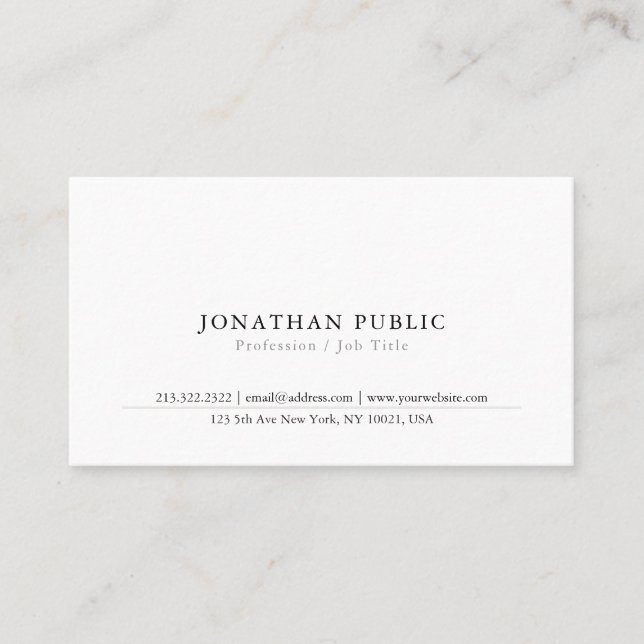 Create Your Simple Modern Classy Business Card (Front)