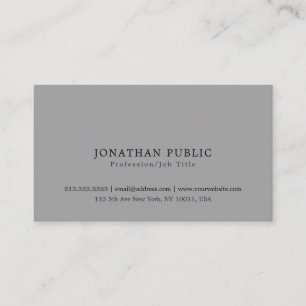Create Your Simple Modern Stylish Grey Plain Business Card