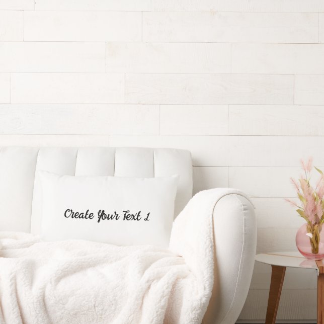 Create Your Text Black Colour Text Printed Soft Lumbar Cushion (Couch)