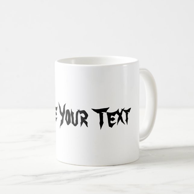 Create Your Text Personalised Ceramic Coffee Tea Mug (Front Right)