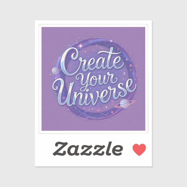 Create Your Universe – Cosmic Typography Art  (Sheet)