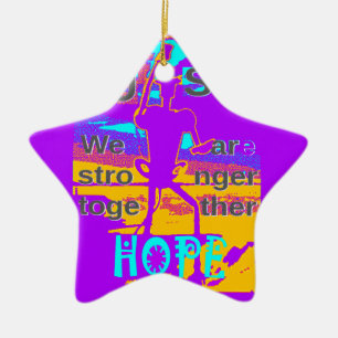 Create Your USA Hope We Are Stronger Together Ceramic Ornament