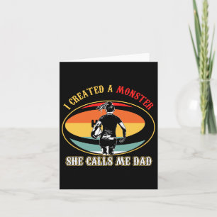 Created A Monster She Call Me Dad Rug Fathers Day  Card