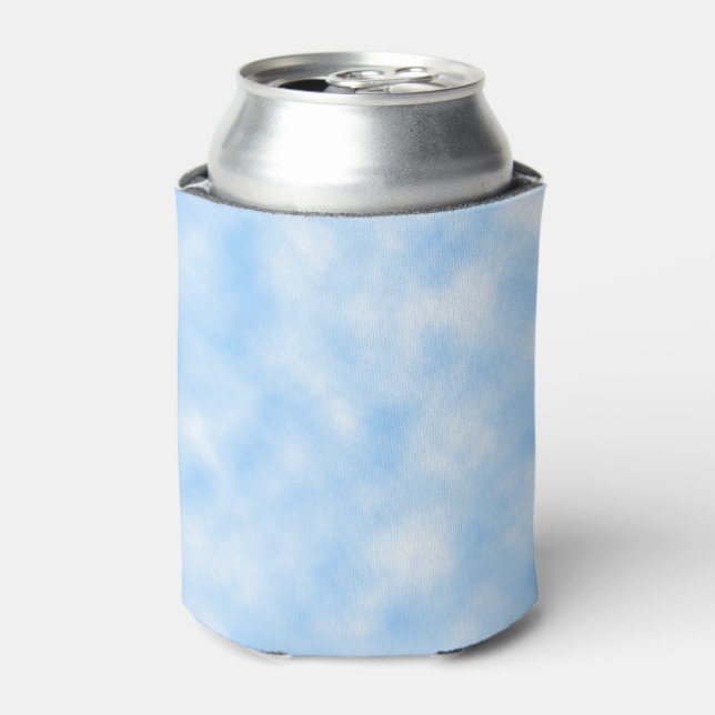 Created Blue and White Clouds Abstract Pattern Can Cooler (Can Front)