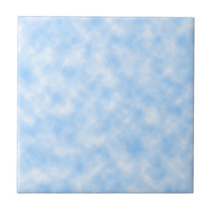 Created Blue and White Clouds Design Tile