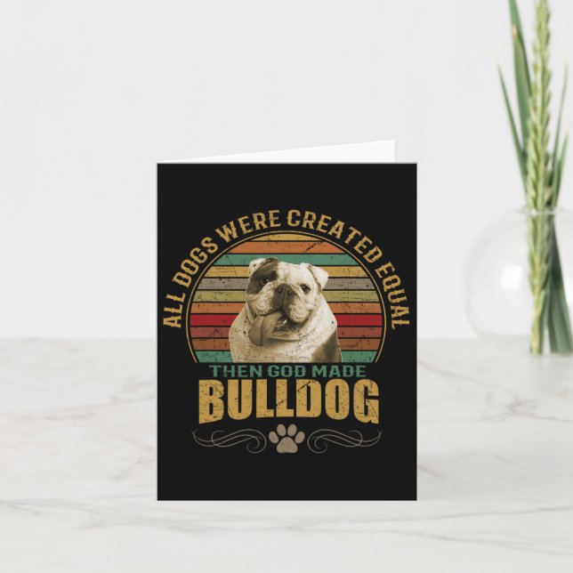 Created Bulldog  Card (Front)